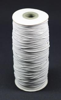 Резинка шнуровая шляпная D2,5мм 100м белая (1)