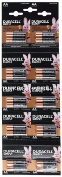 Батарейка "Duracell" Simply AA LR6 бл20 (20/200) - купить в Тамбове