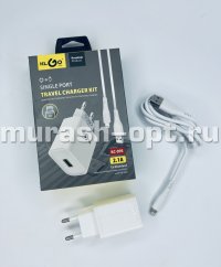 Сетевое зарядное устройство "NGY" + кабель USB - для  iPhone 5 - 12 (1)  - купить в Тамбове
