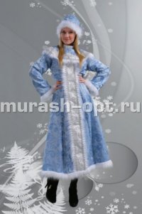 Костюм Снегурочки голубой шёлковый расшитый размер 46-52 (1) - купить в Тамбове