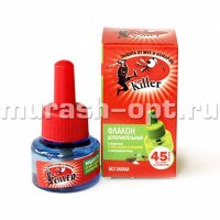 Жидкость от комаров и мух "Киллер" 45 ночей без запаха (24) - купить в Тамбове
