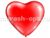 Шары воздушные 5" сердечком Металлик Red 16см (100) красные - купить в Тамбове