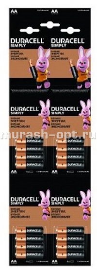 Батарейка "Duracell" AA LR6 бл16 (16/208) - купить в Тамбове