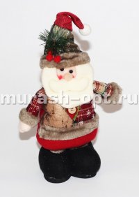 Игрушка "Дед Мороз в клетчатом пальто" на выдвижных ногах 35см (1) - купить в Тамбове