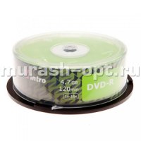 Оптический диск DVD.-R "Intro" 4,7GB 16x CP25 (25/300) - купить в Тамбове