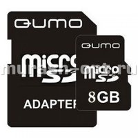 Карта памяти SD micro "Qumo" 8GB Class 10 (1) /с адаптером под SD/ - купить в Тамбове