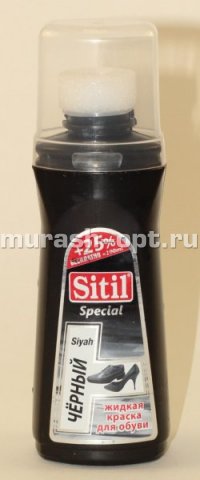 Крем-краска для обуви "Sitil" жидкая 100мл чёрный (12/48) - купить в Тамбове