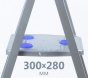 Стремянка "Nika" 4 ступени металлическая особо-устойчивая высота до платформы 860мм (1)  - купить в Тамбове