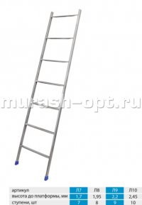 Лестница "Nika" металлическая приставная 8 ступеней 1,95м (1) - купить в Тамбове