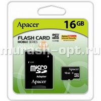 Карта памяти SD micro "Apaser" 16GB Class 10 (10) /с адаптером под SD/ - купить в Тамбове