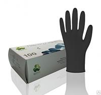 Перчатки "Klever" нитриловые неопудренные L 80мкм (100/1000) /чёрные/