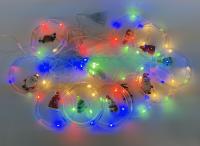 Гирлянда светодиодная комнатная Бахрома Фигурка в кольце 10см 10 фигур разноцветная 2,5м*70см (1) 