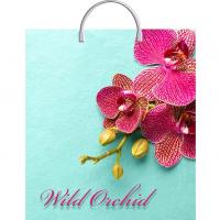 Пакет с пластиковой ручкой "Фотопечать" Розовая орхидея 40*44см 100мкм ПВД (10/100)