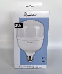Лампа светодиодная высокой можности "Smartbuy" 30W колба HP E27 + переходник на цоколь Е40 6500K 2700лм (10) /холодный свет/