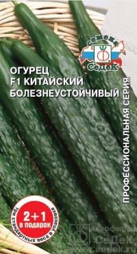 Семена огурцов "Китайский Болезнеустойчивый" F1 0,2гр /СеДеК/ (10) Цветной пакет