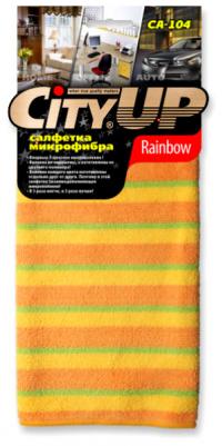 Салфетка из микрофибры "City UP" Rainbow 35*40см 330мг (200)