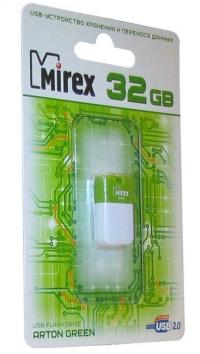 Флешка USB 2.0 "Mirex" 32GB ARTON Green (1) 