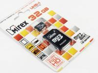 Карта памяти SD micro "Mirex" 32GB Class 10 (10) /с адаптером под SD/