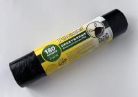 Мешки для мусора "Ромашка" Практичные с завязками 180л*5шт 90*110см  ПВД (15) /чёрные/