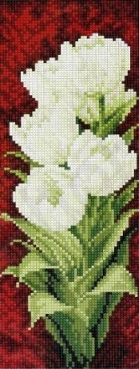Набор для вышивания крестом "Искусница" Белые тюльпаны 11*30см (1)