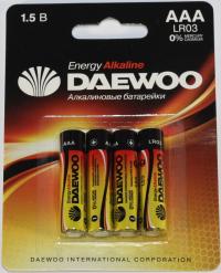 Батарейка "Daewoo" AAA LR03 бл4 (2/40/480)