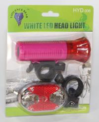 Набор фонарь велосипедный передний 2W светодиода + фонарь задний 4 светодиода (1)