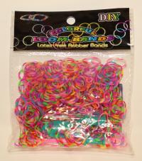 Резиночки для плетения "Elastic Band" 300шт разноцветные с розовым оттенком (12)