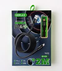 Кабель "Gerlax" USB - microUSB 2м 6А (100) /круглый/