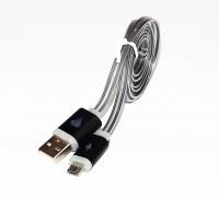 Кабель USB - microUSB 1м (100) /плоский/