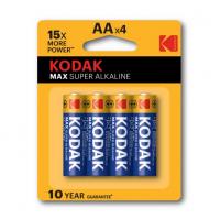 Батарейка "Kodak" Max Super Alkaline AA LR6 бл4 (4/80/400)