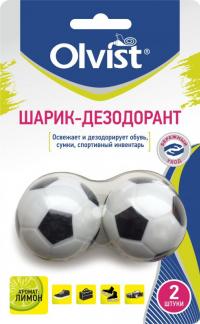 Шарик-дезодорант "Olvist" Лимон для обуви, сумок, спортивного инвентаря 125мл (12)