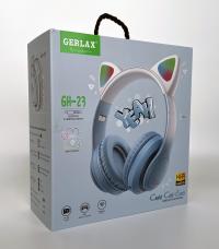 Наушники полноразмерные "Gerlax" Cute Cat Ears беспроводные (1) /голубой/
