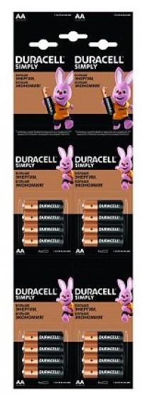 Батарейка "Duracell" AA LR6 бл16 (16/208)