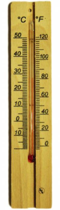 Термометр комнатный деревянный на блистере (100)