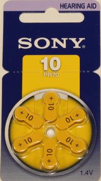 Батарейка "Sony" A10 бл6 (6/60)