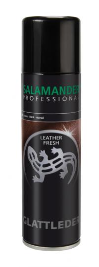 027_Аэрозоль для гладкой кожи "Salamander" Leather Fresh 250мл (12) тём.серый