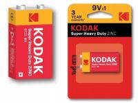 Батарейка "Kodak" Super Heavy Duty Zinc 6F22 бл1 (10/50) Крона