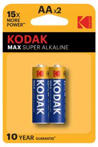 Батарейка "Kodak" Max Super Alkalin AA LR6 бл2 (2/40/200)