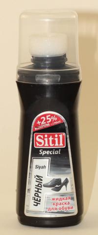 Крем-краска для обуви "Sitil" жидкая 100мл чёрный (12/48)