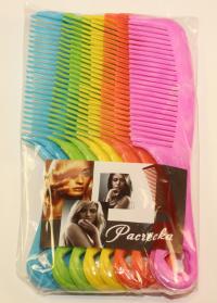Набор расчёсок женских пластмассовых с ручкой 10шт (100)