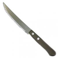 Нож "Tramontina" 5" с деревянной ручкой и маленькими зубцами 21см (12/60/600)