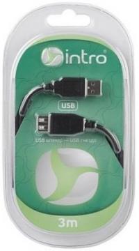Кабель "Intro" USB 2.0 штекер - гнездо 3м (1) 