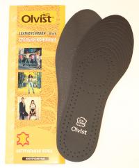 Стельки "Olvist" Leather Carbon Black кожаные повседневные 36-45 размер (10)
