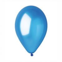 Шары воздушные 10" Металлик Blue d24см (100/10000) синие