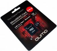 Карта памяти SD micro "Qumo" 64GB Class 10 (1) /с адаптером под SD/