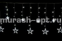 Гирлянда светодиодная комнатная Бахрома Звёзды 15см 10 фигур белая 2,5м*70см (60)  - купить в Тамбове