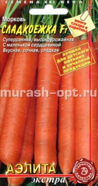 Семена моркови "Лакомка" 0,25гр /Аэлита/ (10) Цветной пакет - купить в Тамбове