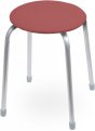 Табурет "Классика-2" на 4-х опорах круглое сиденье винилкожа d320мм (1) /светло-серый/   - купить в Тамбове