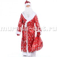 Костюм Деда Мороза с бородой велюровый (1)  - купить в Тамбове
