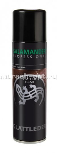 008_Аэрозоль для гладкой кожи "Salamander" Leather Fresh 250мл ср. коричневый (12) Скидка 50% - купить в Тамбове